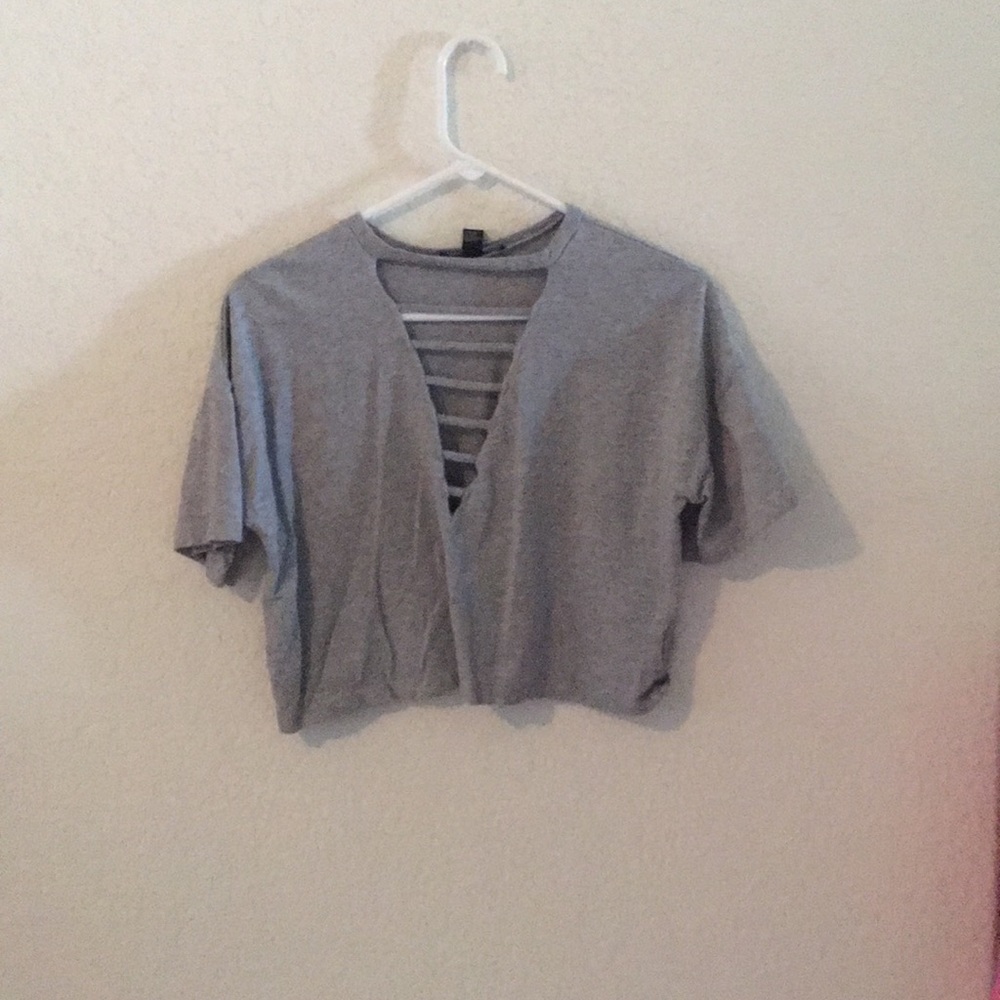 Grey crop top
